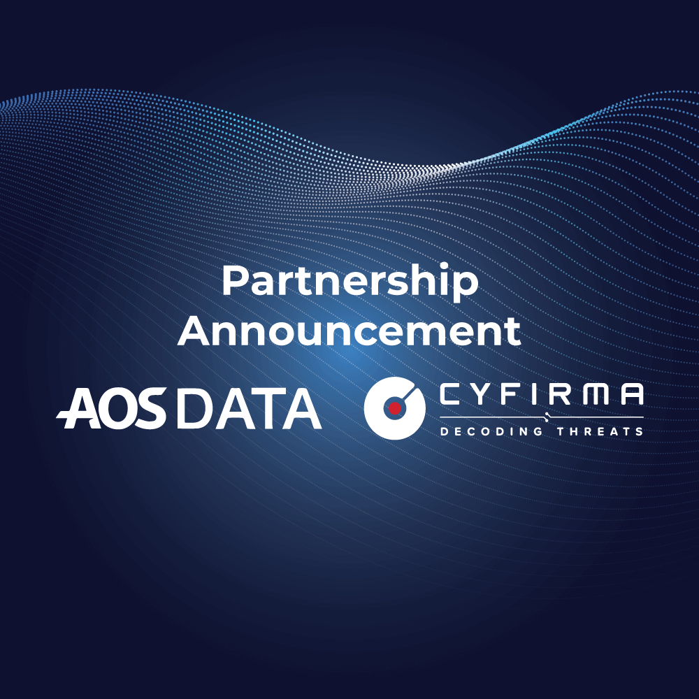 cyfirma partnership announcement with AOS data