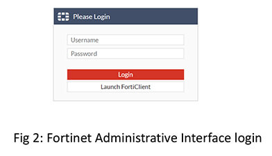 Fortinet Administrative Interface