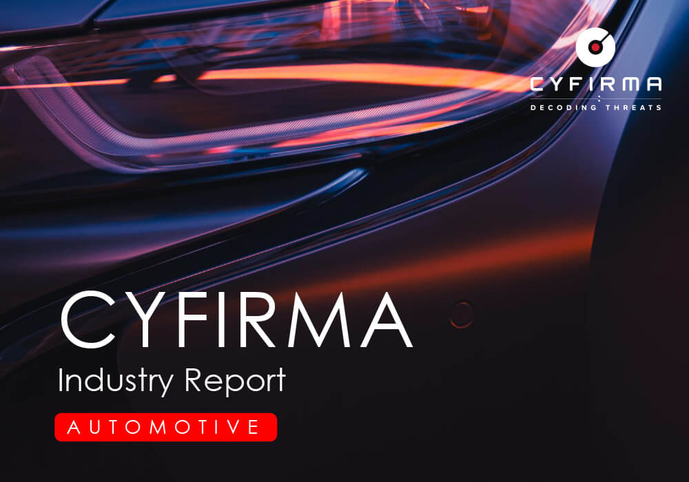 CYFIRMA Industry Report : AUTOMOTIVE