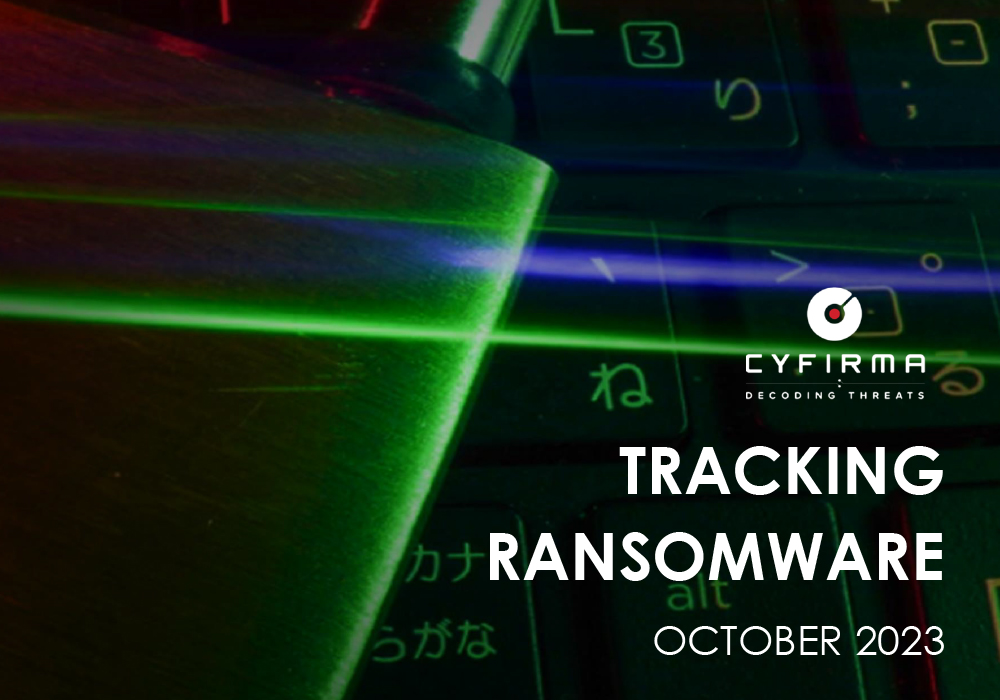 TRACKING RANSOMWARE : OCTOBER 2023