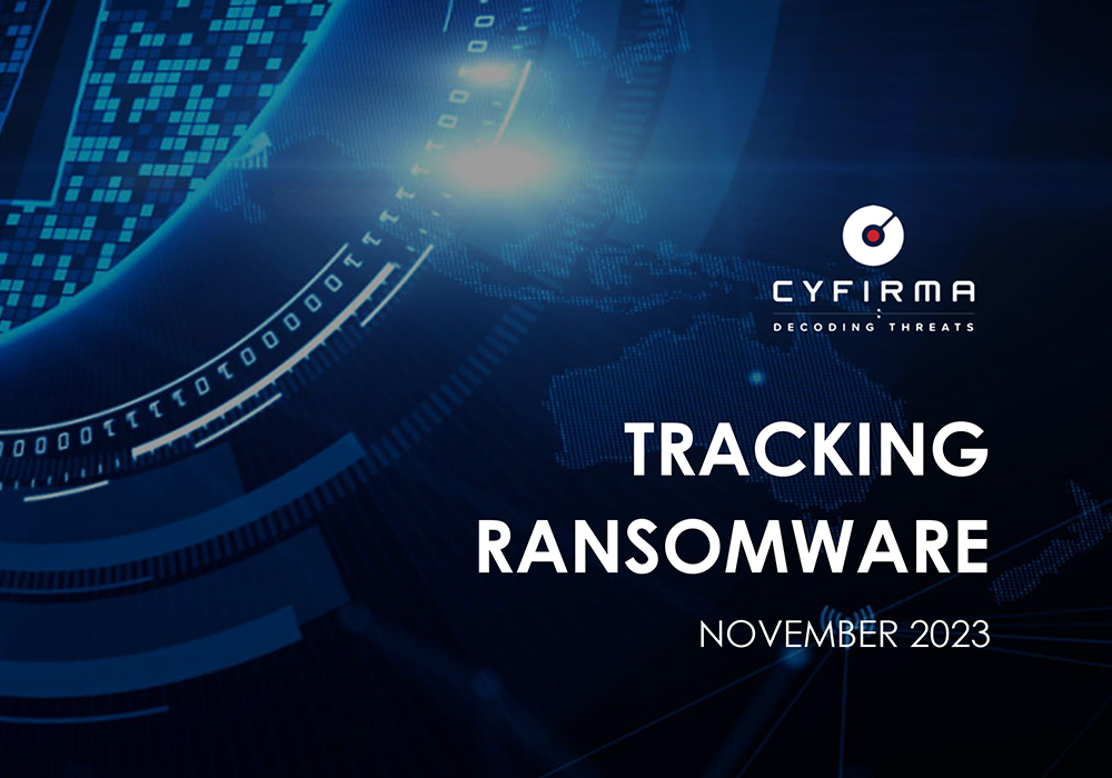 TRACKING RANSOMWARE : NOVEMBER 2023