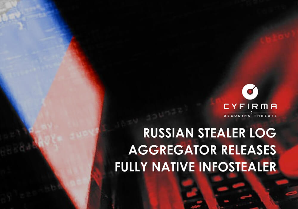 RUSSIAN STEALER LOG AGGREGATOR RELEASES FULLY NATIVE INFOSTEALER