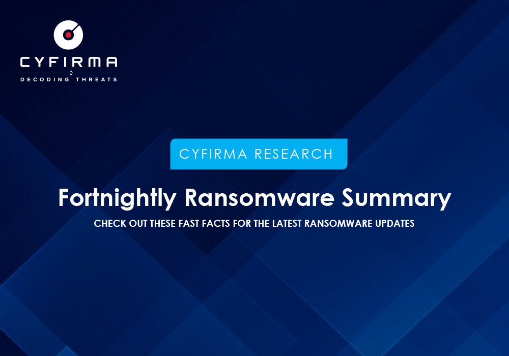Fortnightly Ransomware Summary