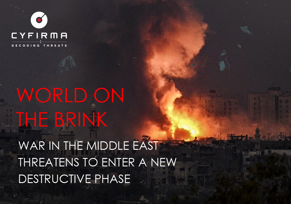 WORLD ON THE BRINK : WAR IN THE MIDDLE EAST THREATENS TO ENTER A NEW DESTRUCTIVE PHASE