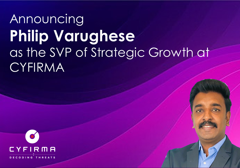 Philip Varughese Appointed as Senior Vice President for Strategic Growth at CYFIRMA