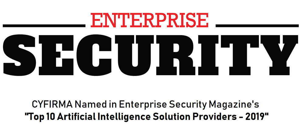 CYFIRMA、Enterprise Security 誌で「2019年AIソリューションプロバイダ トップ10」に選出
