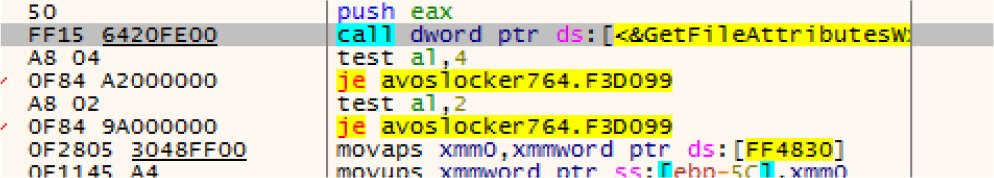 Ransomware checking file attributes