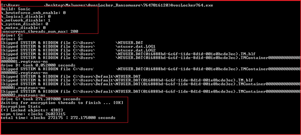 executing the malware