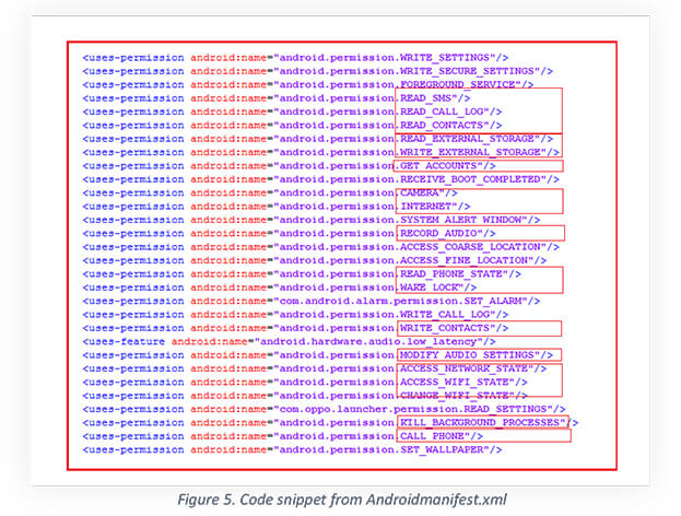 AndroidManifest.xml file code